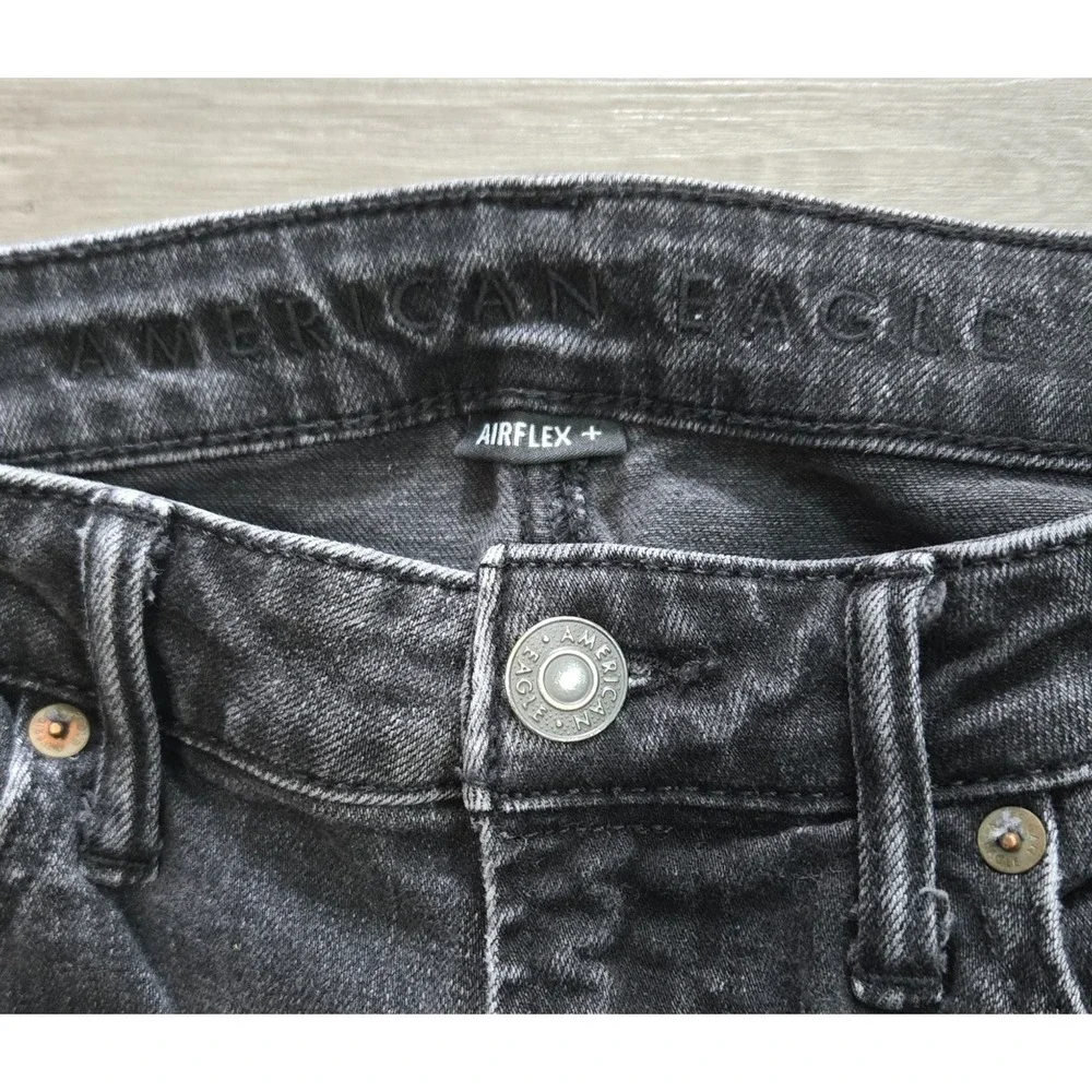 American Eagle Men Jeans Size 31x34 Black Denim Slim Air Flex Plus (Actual 31x32